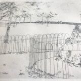 Peter stevenson, lacrosse hyde park, 1972. etching signed in pencil