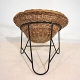 Set of 2 wicker pod chairs from the 60s
