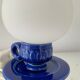 Vintage lamp of the 70s in ceramic and opaline