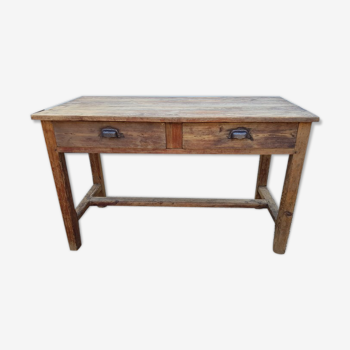 Wooden console with 2 drawers