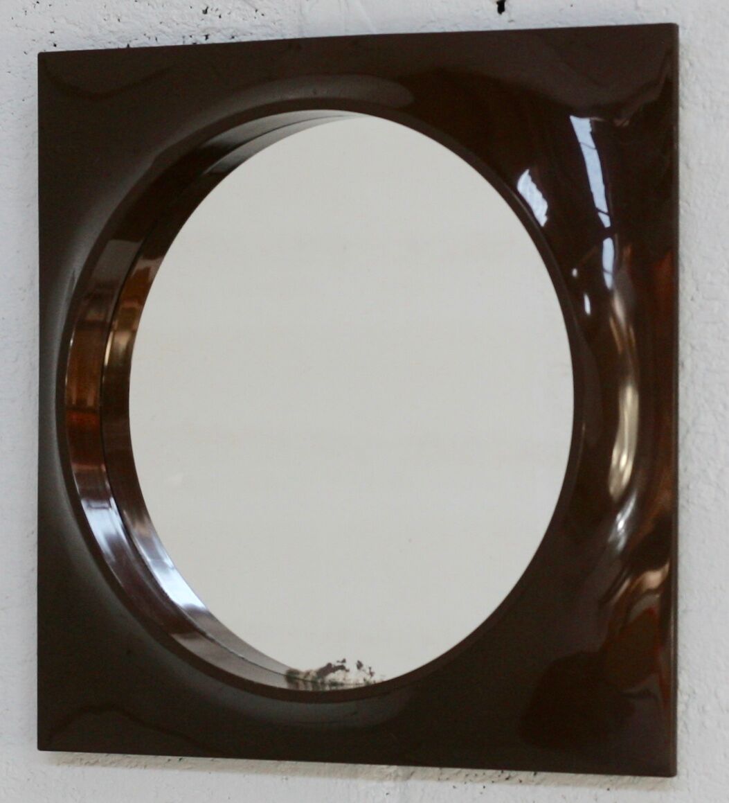 Mirror "space age" plastic, France, circa 1970