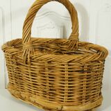 Rattan & bamboo bottle basket
