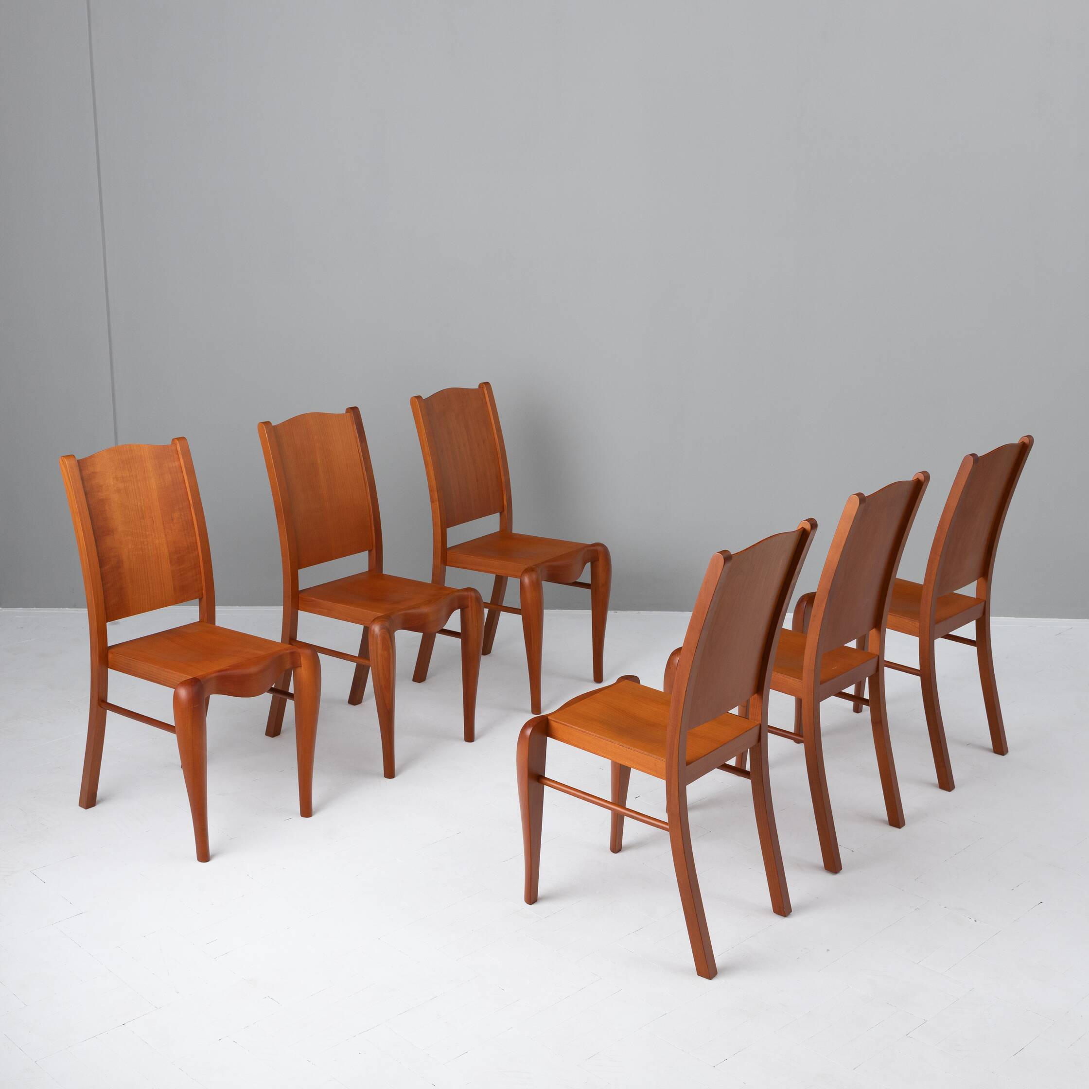 Set of 6 of "Placide of Wood" Chairs by Philippe Starck for Driade, 1989