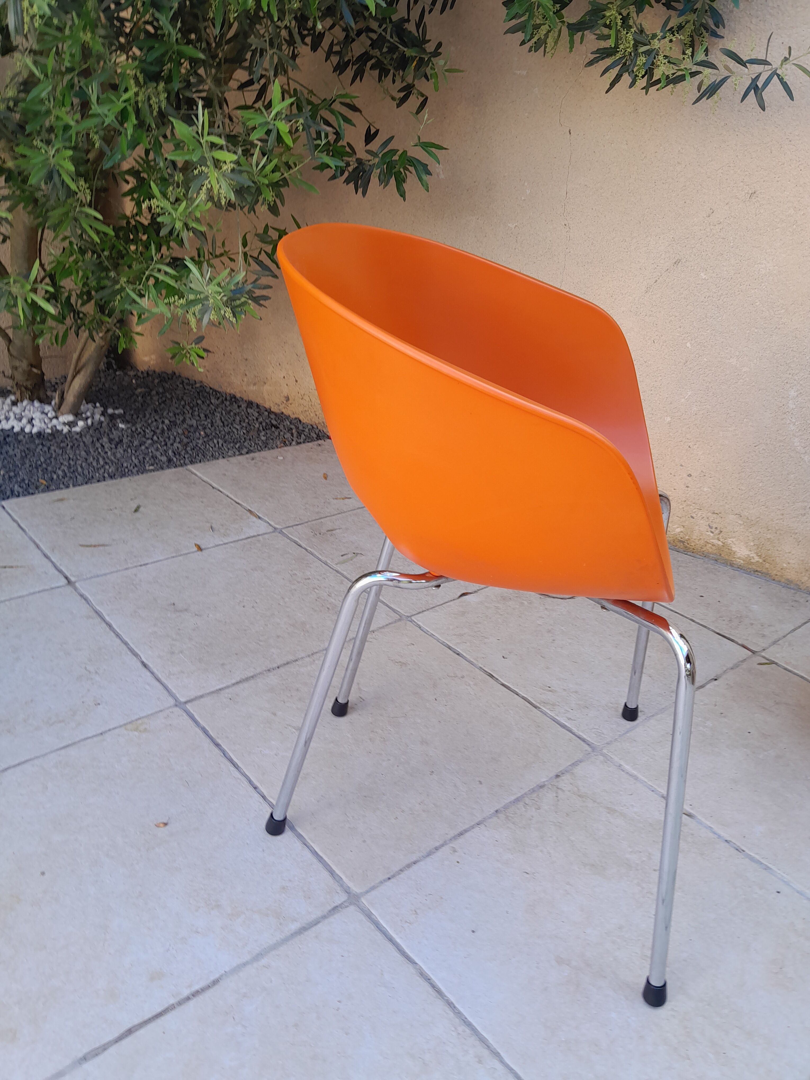 Armchair chair conferred orange design