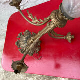 Antique bronze ceiling light in Louis XV style, height 50 cm.