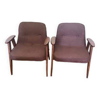 Pair of Josef Chierowski armchairs from the 60s