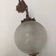 lustre ancien bronze globe gravé lanterne suspensions décoration