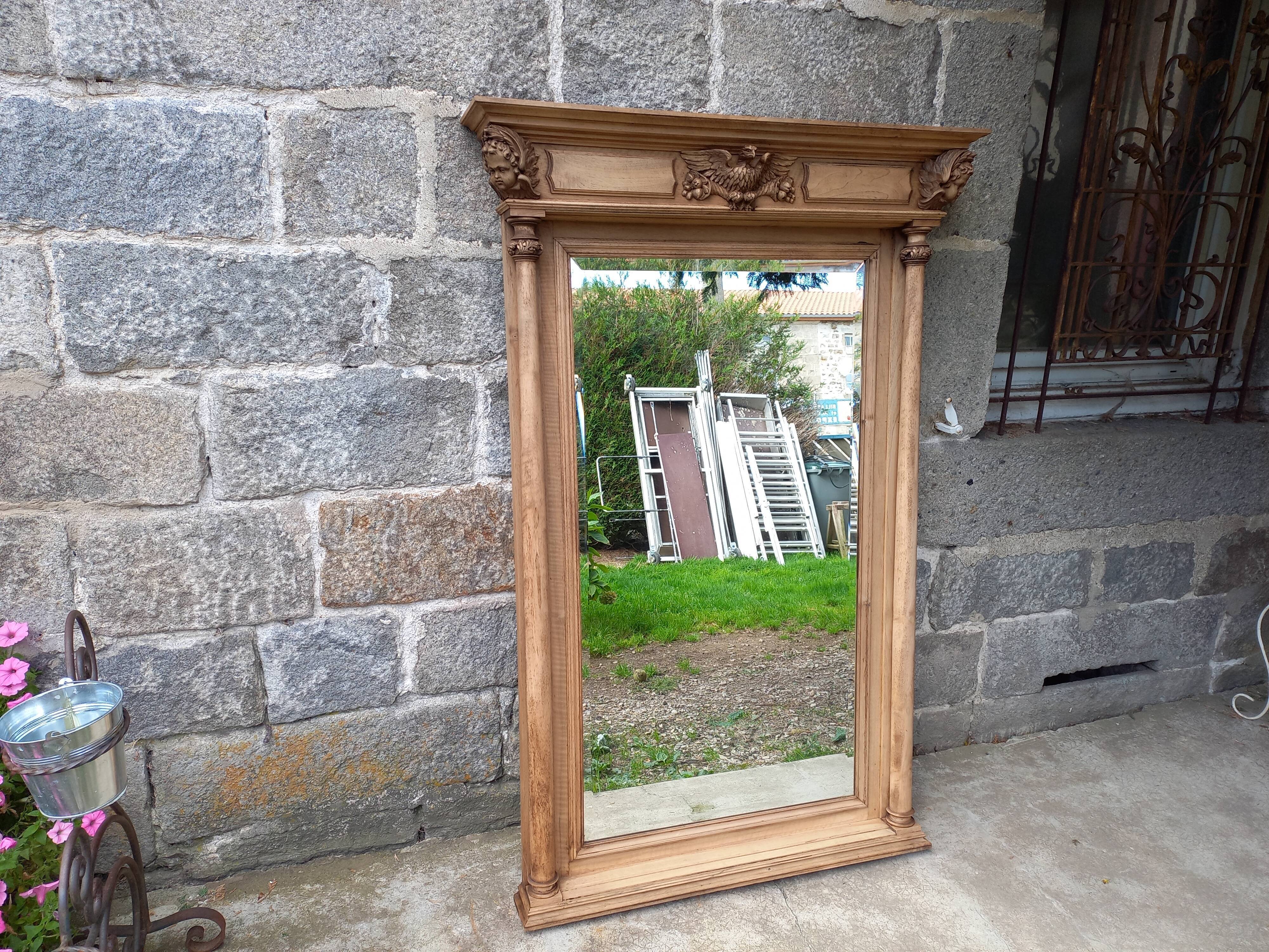 Carved wooden mirror, 168x112 cm