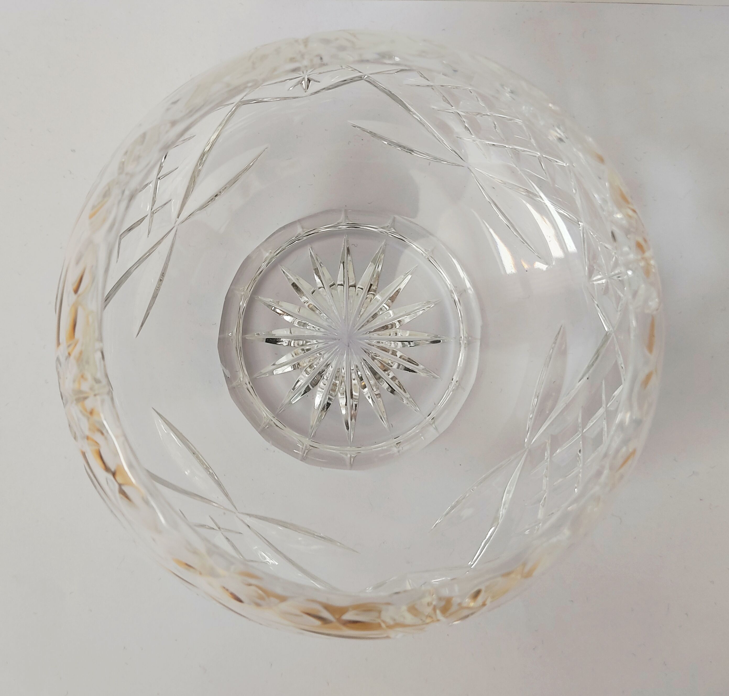 Trinket bowl in cut crystal