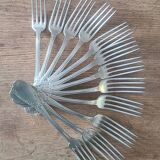 Lot de 11 anciennes fourchettes métal argenté
