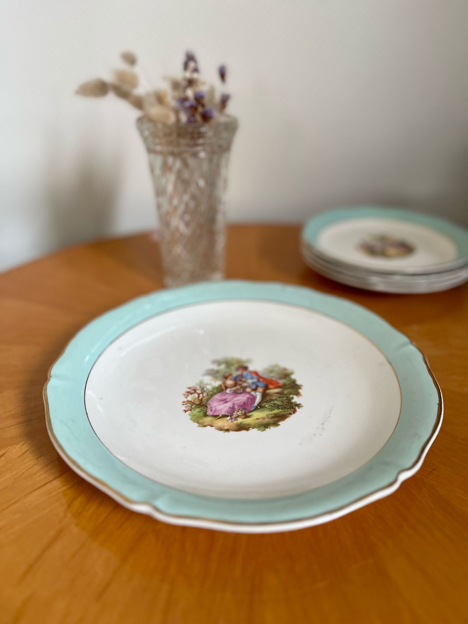 Ceranord France “Fragonard” semi vintage porcelain dish