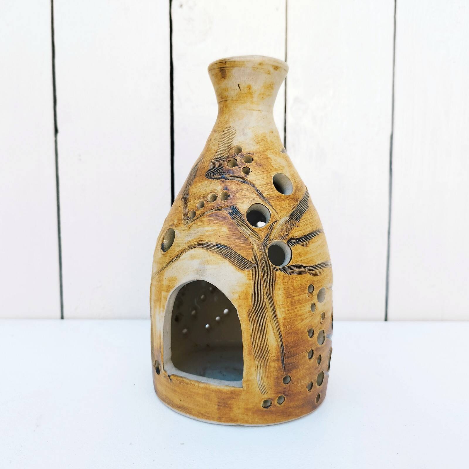 Colombe Vallauris pottery stoneware tealight holder