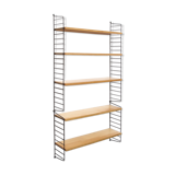 1960s wall unit in ash with 5 shelves, Nisse Strinning