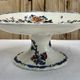 Compotier fruit cutters on pedestal Gien rooster and peonies 1938 1960