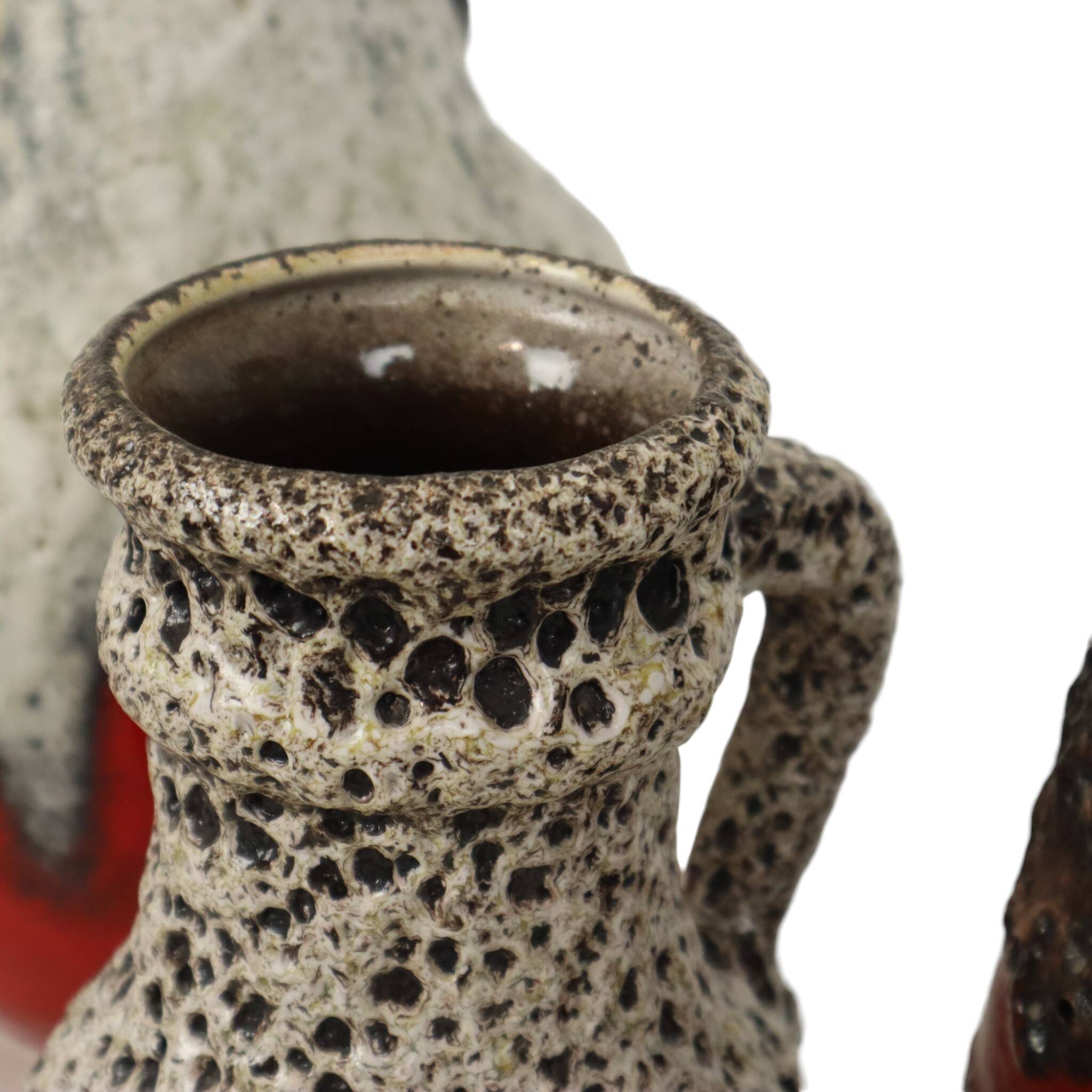 Set of 3 West German Fat Lava Pottery Vases
