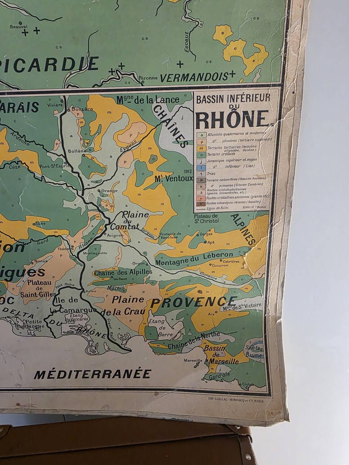 Carte de France vintage (recto verso)