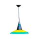 Suspension vintage vert-jaune