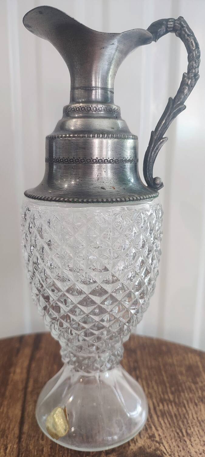Antique Italian glass ewer carafe