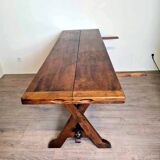 Superb Vintage Brutalist table from the 60s in solid wood