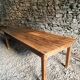 Antique French oak dining table, early 1900s - large farmhouse table for 12 people