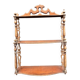 Napoleon III wall shelf in turned wood with a pediment.