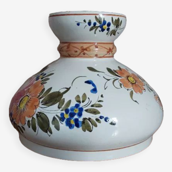 Abat-jour de lanterne en porcelaine peinte à la main vintage de campagne française