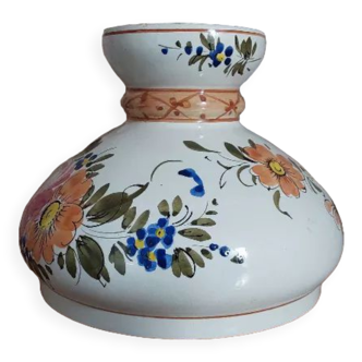 Abat-jour de lanterne en porcelaine peinte à la main vintage de campagne française