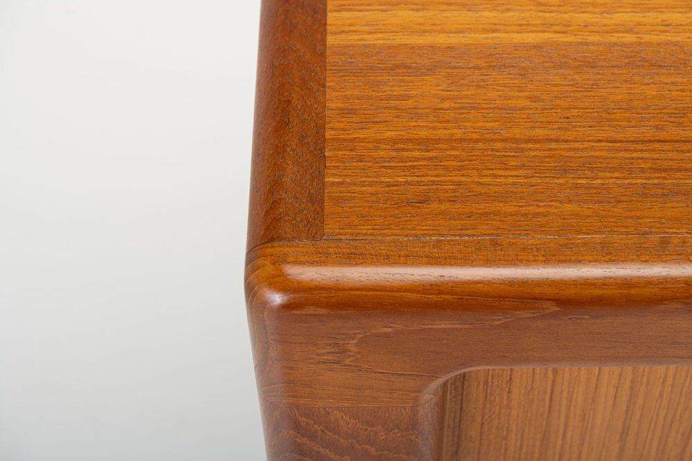 Danish teak cabinet with tambour doors, 1960s