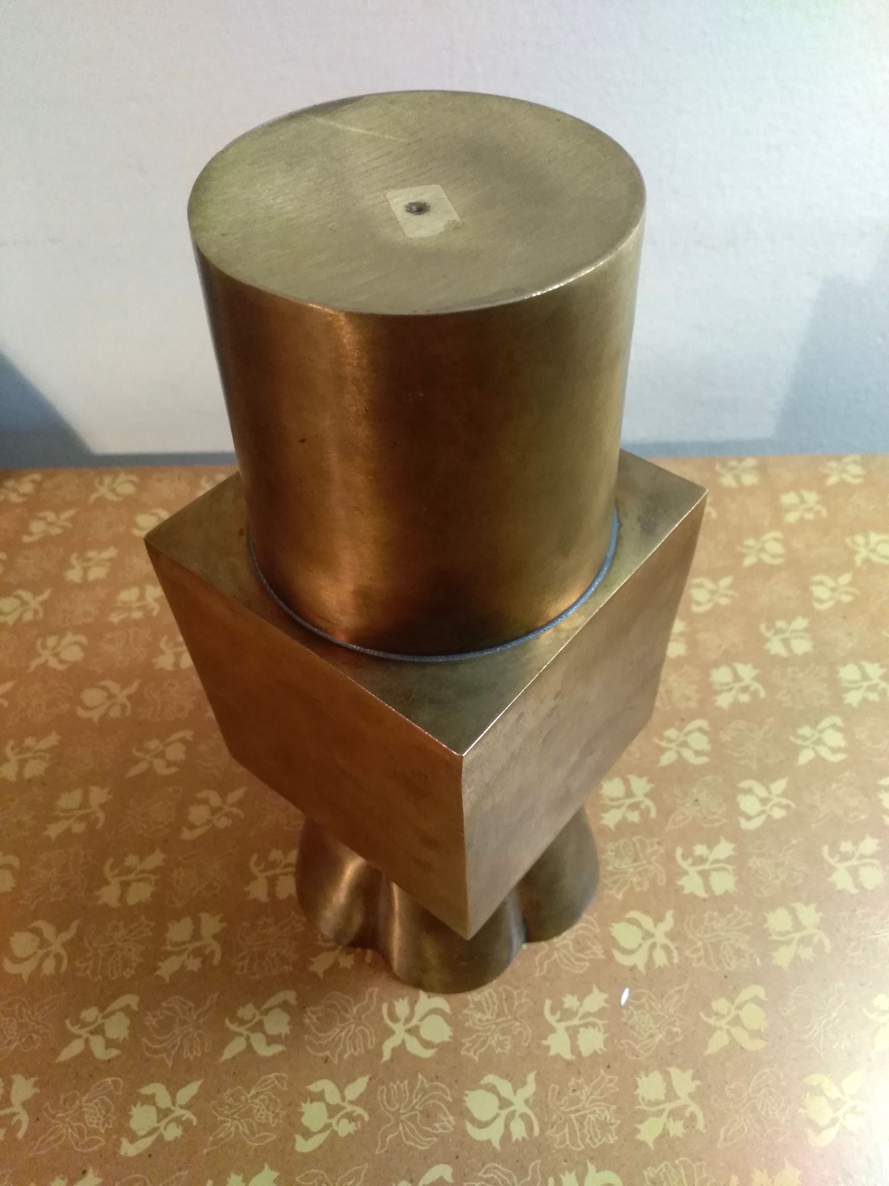 Post-modern bronze vase 80s