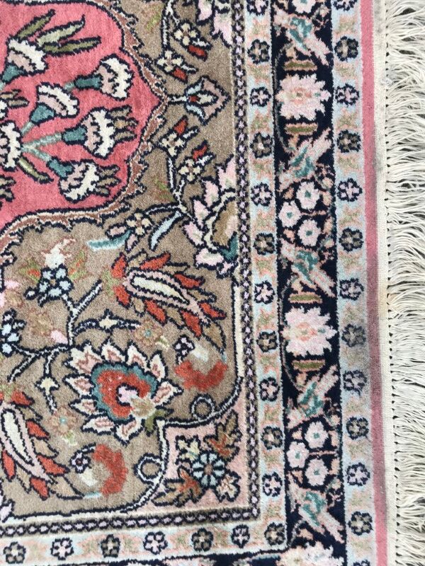 Carpet vintage cashmere silk, fgait hand 92 X 155 CM