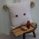 Linen and cotton cushion