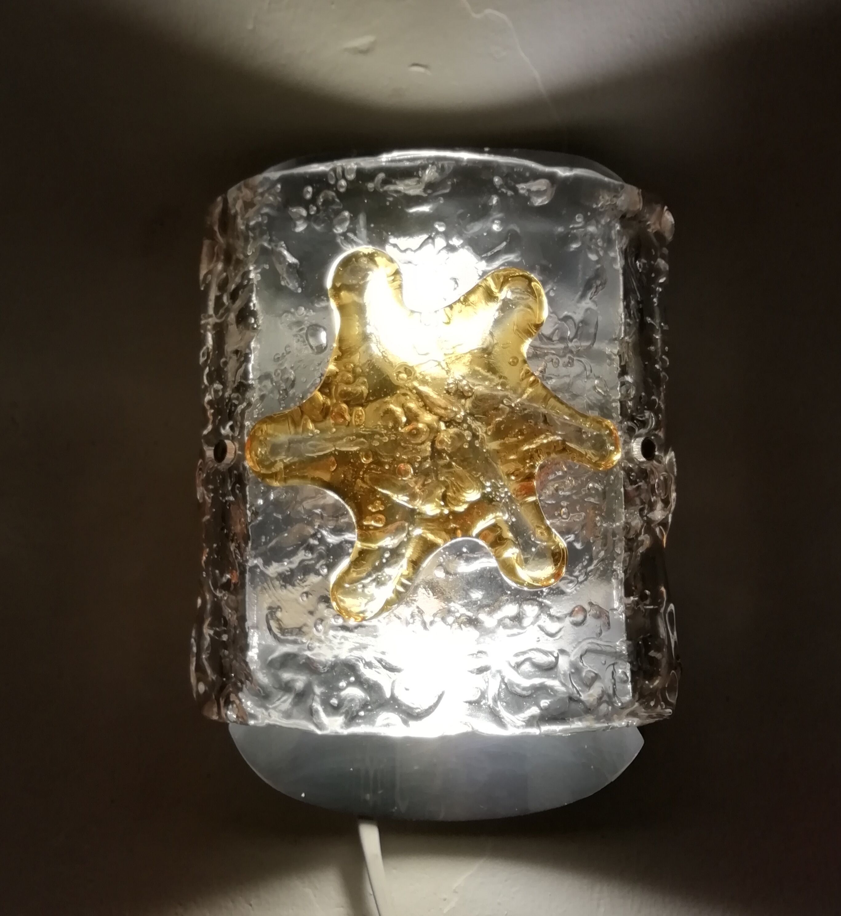 Lampe murale en verre murano « space age »