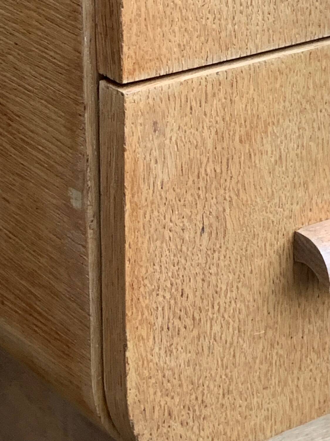 Art Deco dressing table in raw oak produced by Tatra Nabytok Czechoslovakia 1950