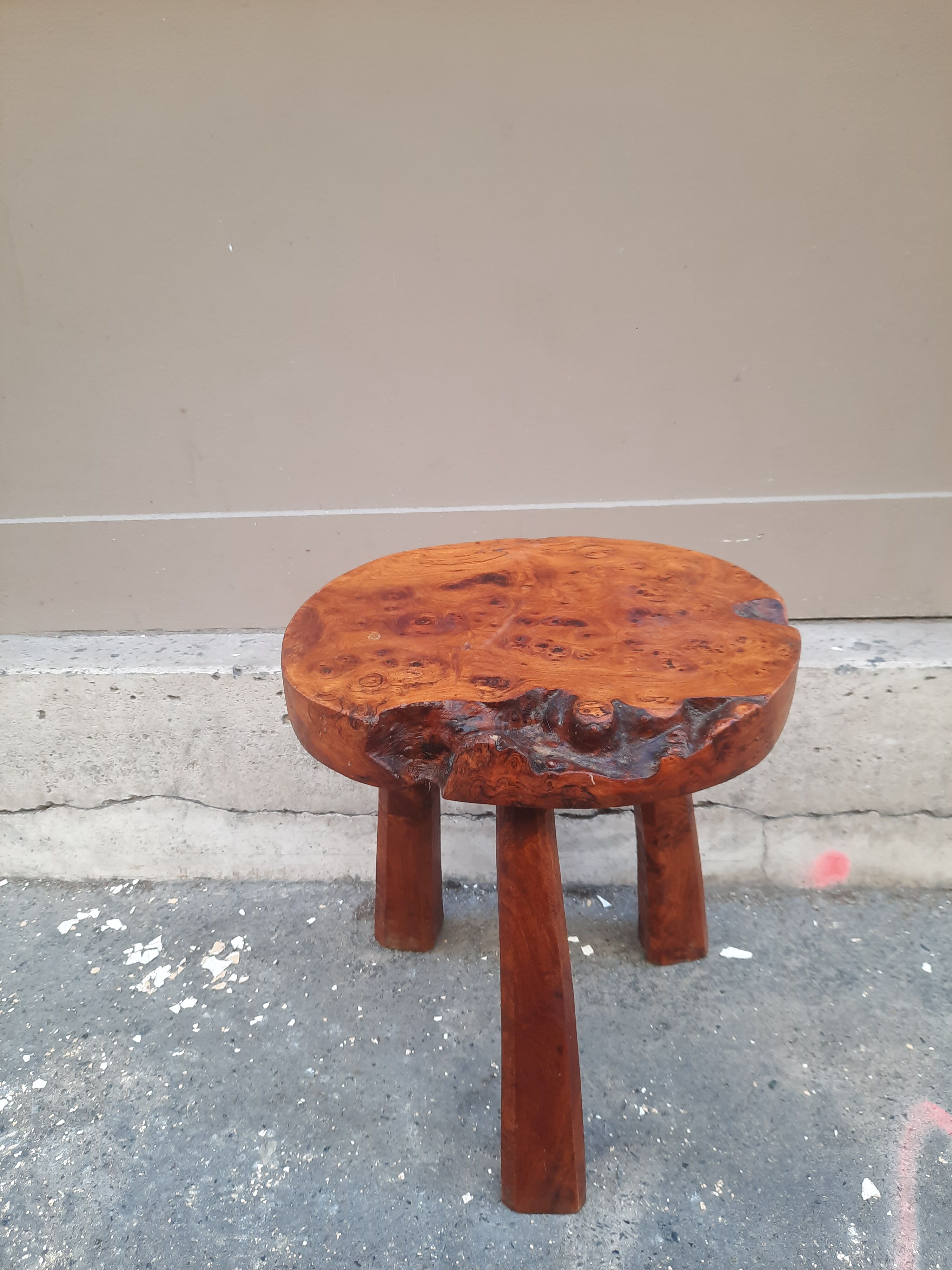 Brutalist style tripod stool