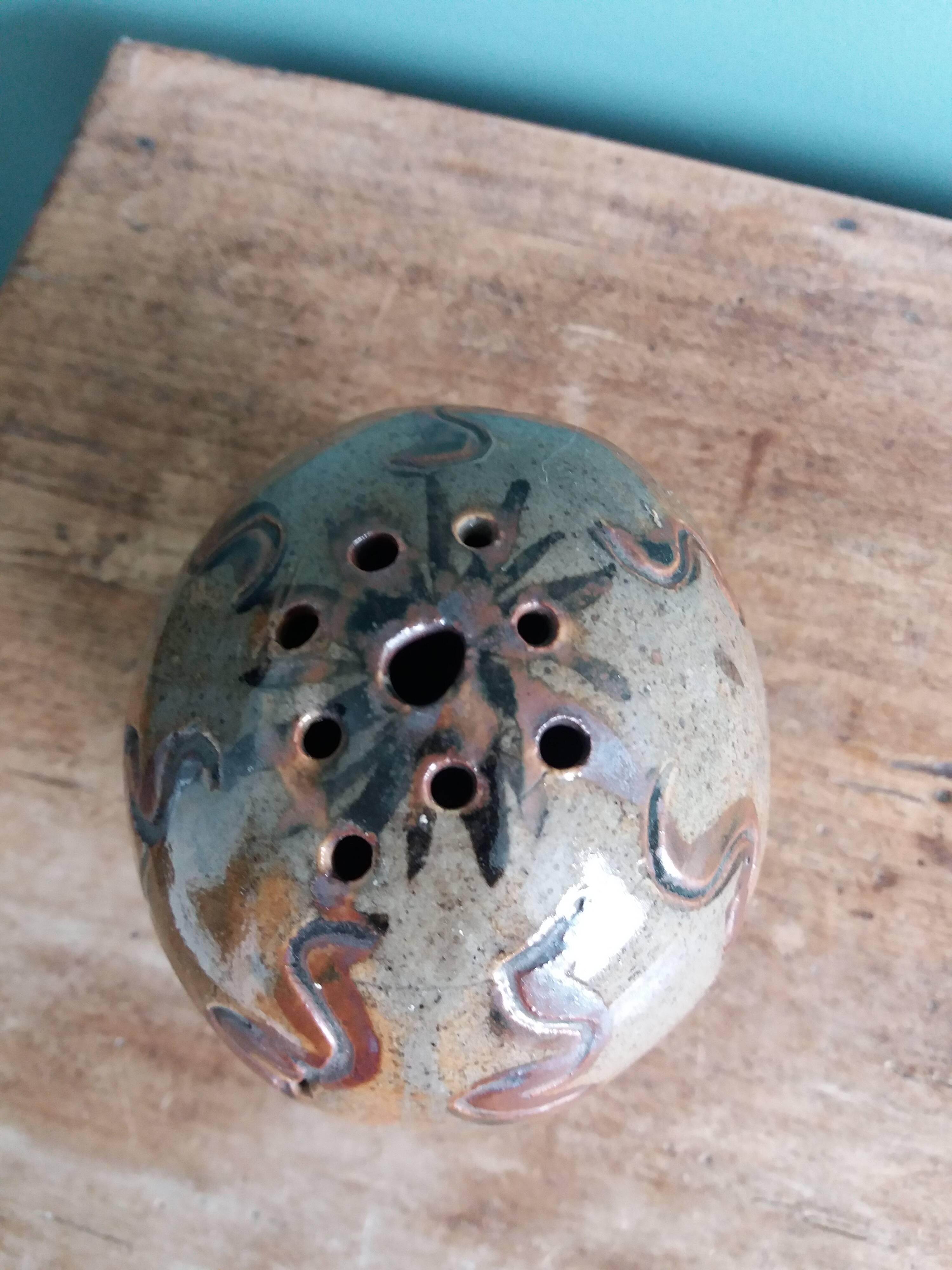 Signed flower spike vase