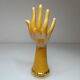Yellow vintage ceramic hand