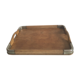 Wooden and metal tray 50s