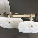 Frosted glass wall light by Kalmar Franken KG, 1960s