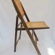 Chaise pliante en bois et cannage