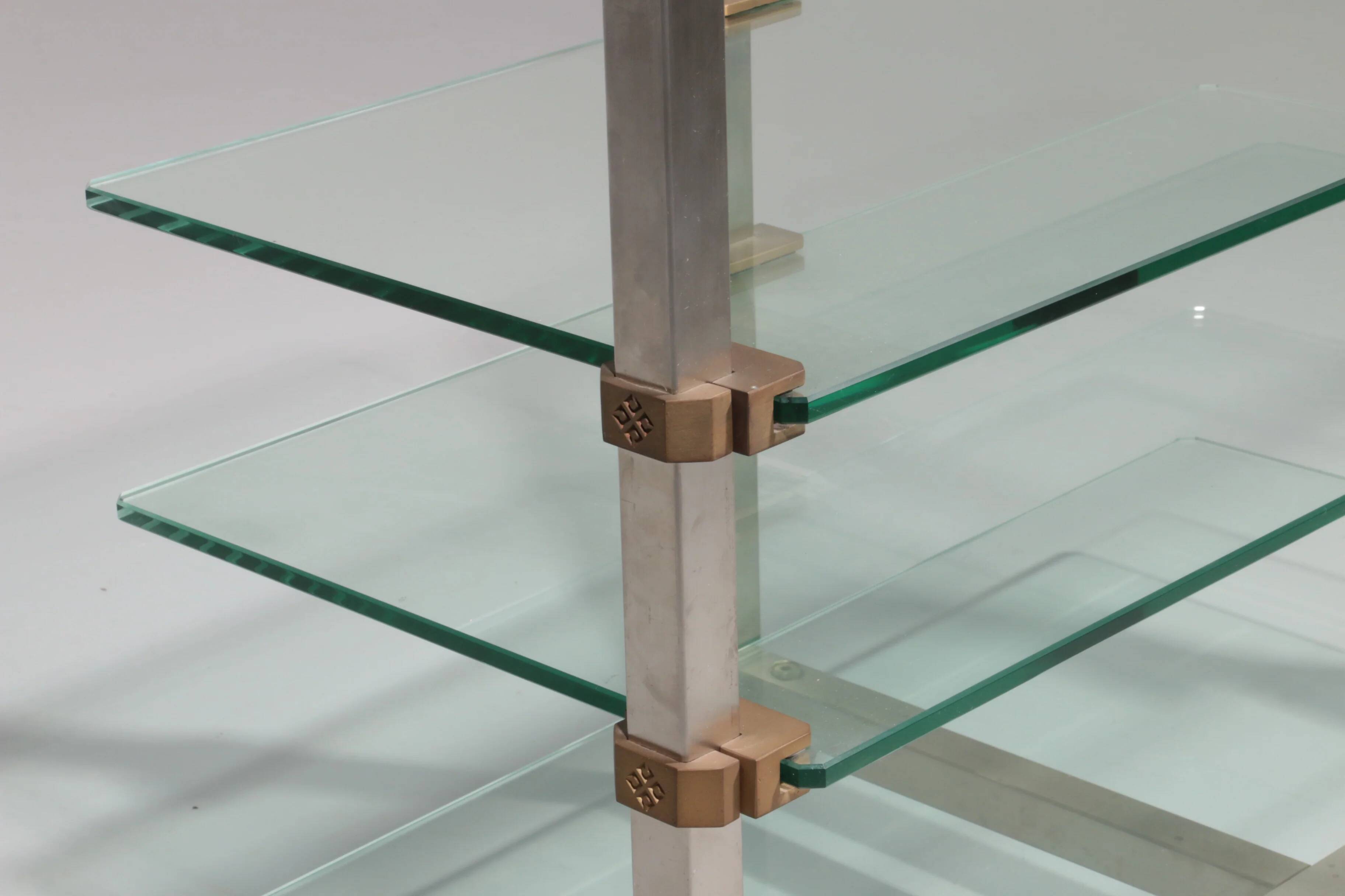 Table d'appoint, console sur roulettes Peter Ghyzcy, années 1970