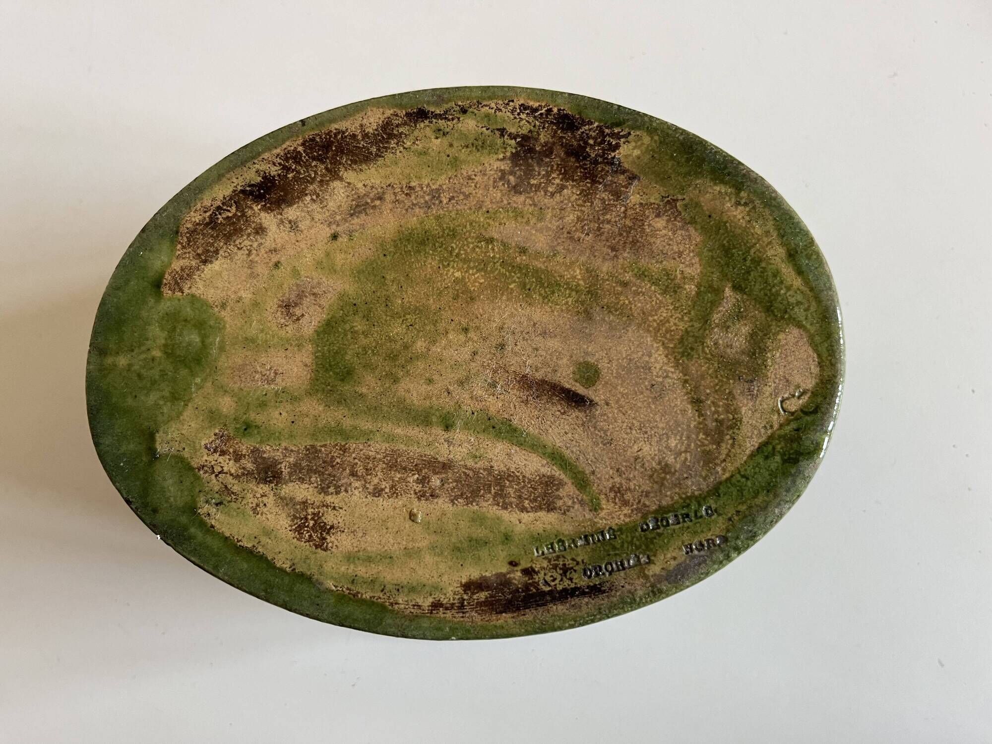 Farm terrine in glazed earthenware from the late 19th century by the Orchies Manufacture.