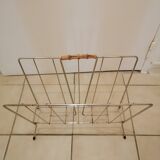 Vintage magazine holder in gold metal