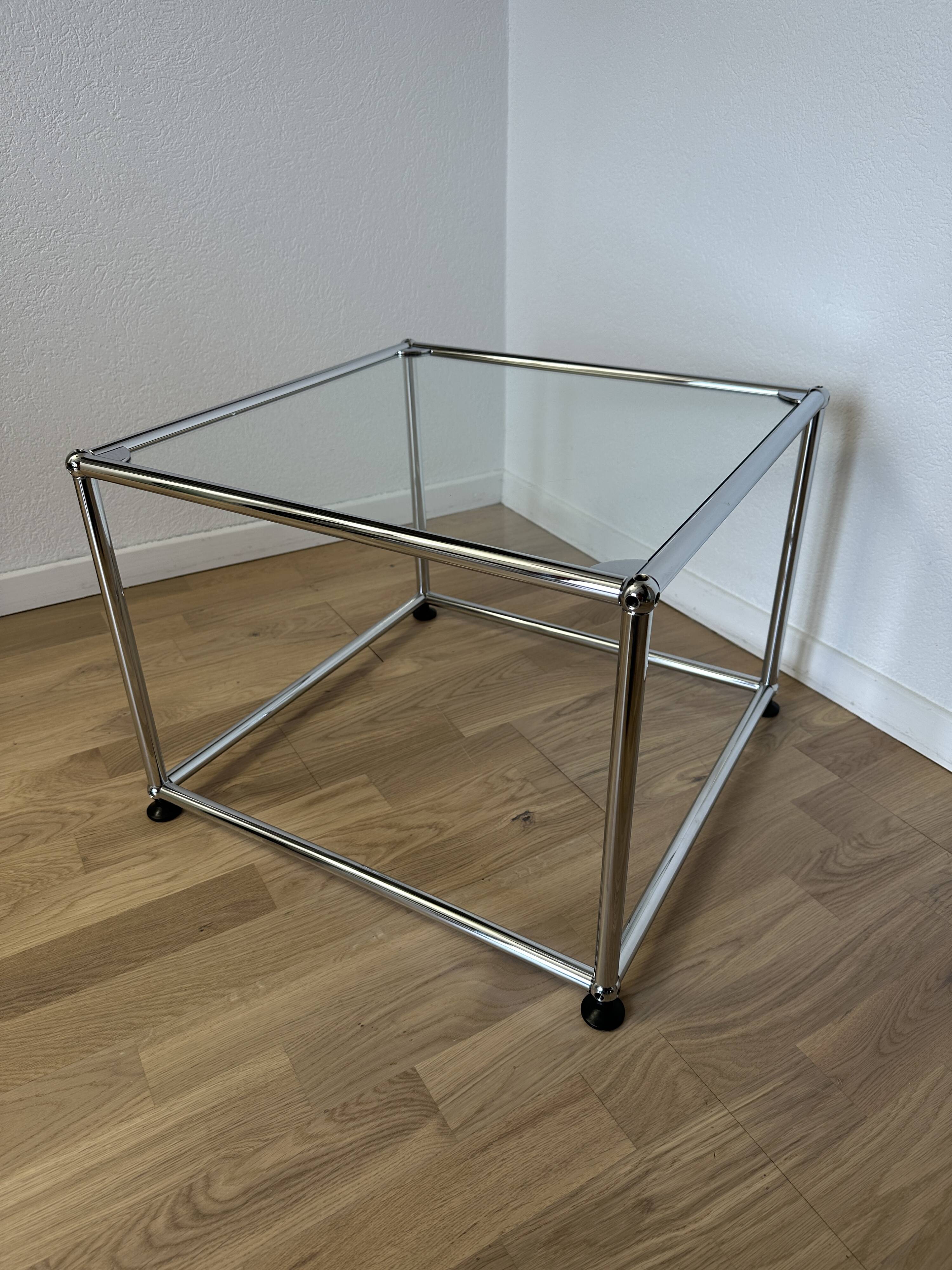 USM Haller glass coffee table