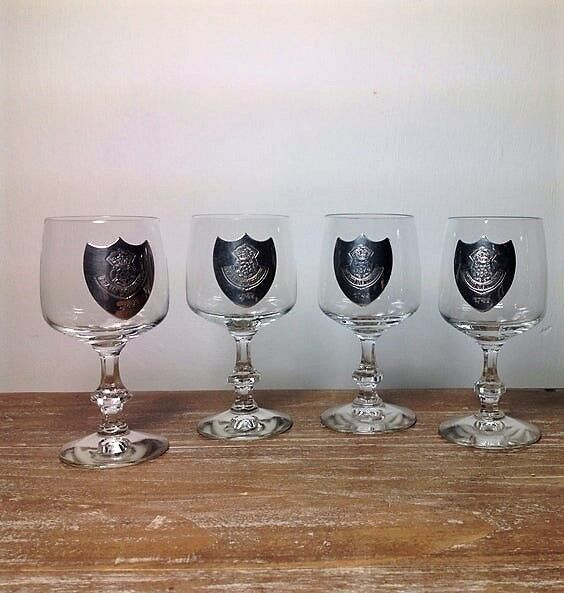 4 "Étain Sonnant" crest glasses
