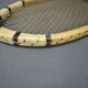 Prieur Paris tennis racket with original wooden press, circa 1930-1950.