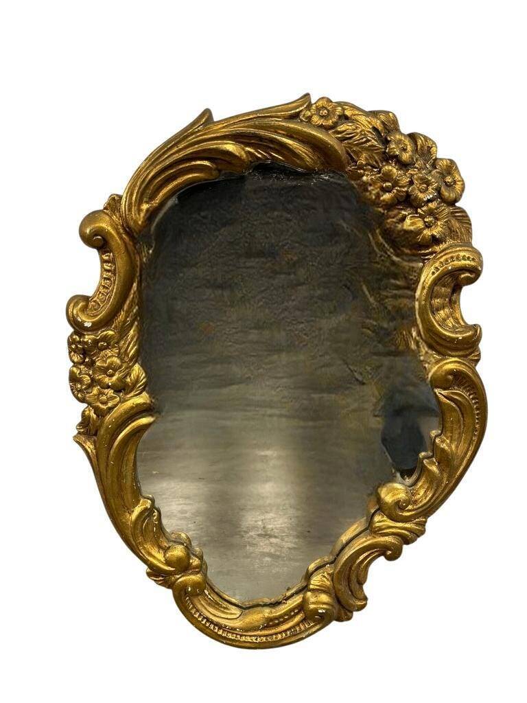 Vintage gold baroque mirror / wall mirror