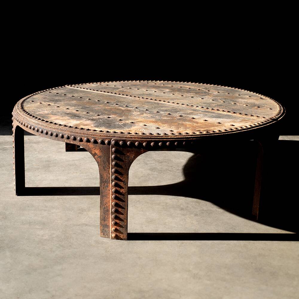 Monumental Round Cast Iron Table
