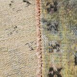 6x10 Sage Green Bohemian Style Wool Vintage Rug, 190x296 Cm