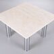 Wolfgang C.R. Mezger Marble on steel coffee table 1980s