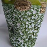 Vase enamaux olive green Vallauris